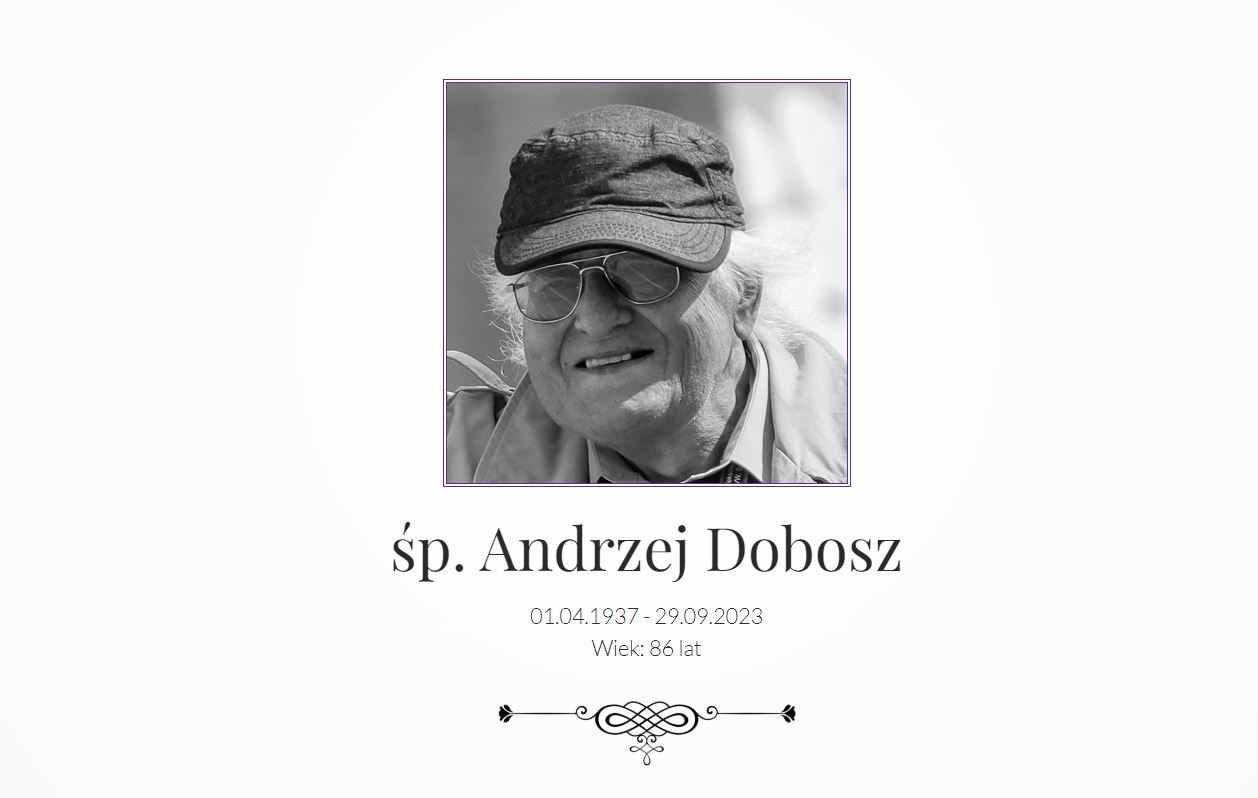 Śp. Andrzej Dobosz 01.04.1937 - 29.09.2023